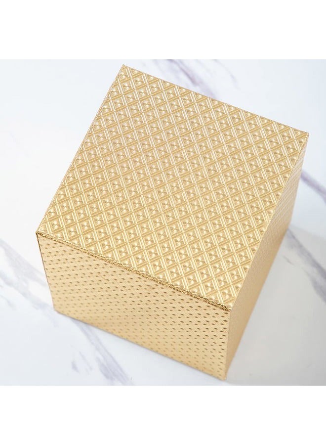 SUNYUROU Gold Tissue Box Cover, Square, Decorative, Wood & PU, Gold - Image 5