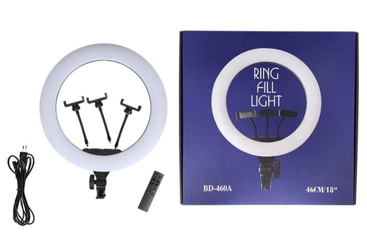 ADZOY Professional BD-460 with 600 LED Power 18 Inch Ring Light and 7 Feet Metal Tripod (Supports Up to 2500 g) - Image 2