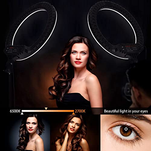 ADZOY Professional BD-460 with 600 LED Power 18 Inch Ring Light and 7 Feet Metal Tripod (Supports Up to 2500 g) - Image 4