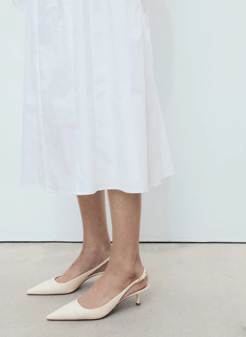 MANGO Pointed Kitten-Heel Shoes