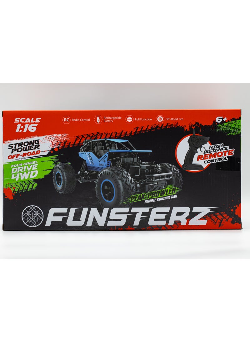فونسترز سيارة تسلق مصبوبة قابلة لإعادة الشحن من FUNSTERZ، مركبة لعبة بتحكم عن بعد، 6 ألوان متنوعة - Image 2