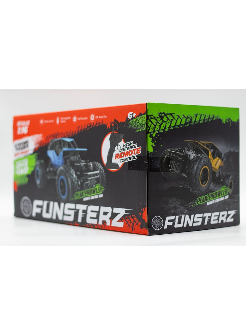 فونسترز سيارة تسلق مصبوبة قابلة لإعادة الشحن من FUNSTERZ، مركبة لعبة بتحكم عن بعد، 6 ألوان متنوعة - Image 3