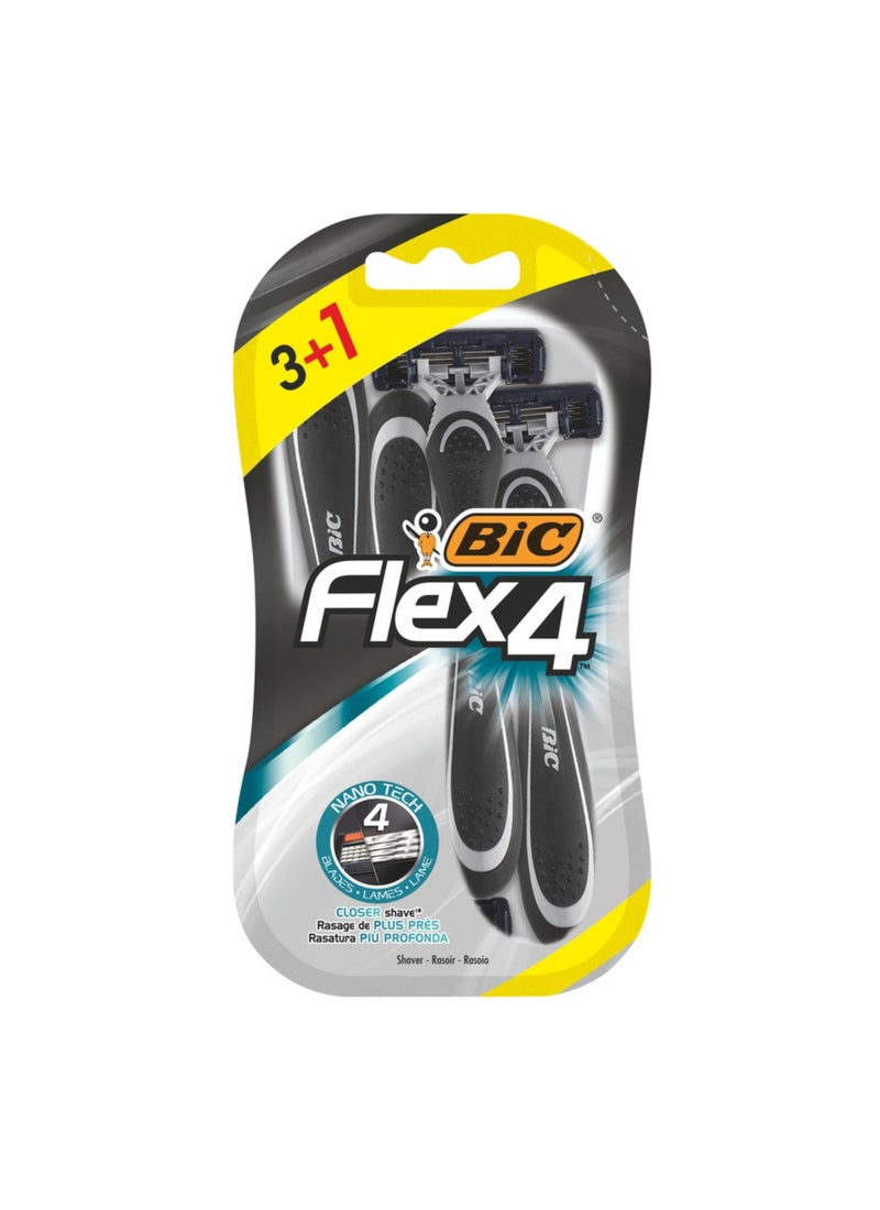 Bic ماكينة حلاقة للرجال فليكس 4 كومفورت بليستر - Image 1