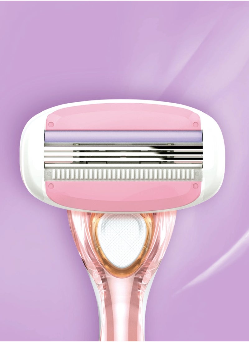 ROSSMANN - German Brand, ISANA shaver 3-razorblades, Hair Removal Razor for Women, made in Germany - Image 1