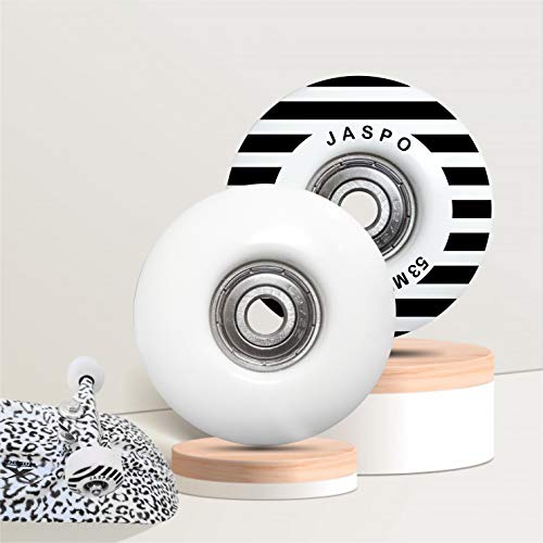 jaspo Sprint PU Skateboard and Roller Skates Wheels with Bearing 53 mm and Spacers (Multicolour) - Pack of 4 Polyurethane uk - Image 3