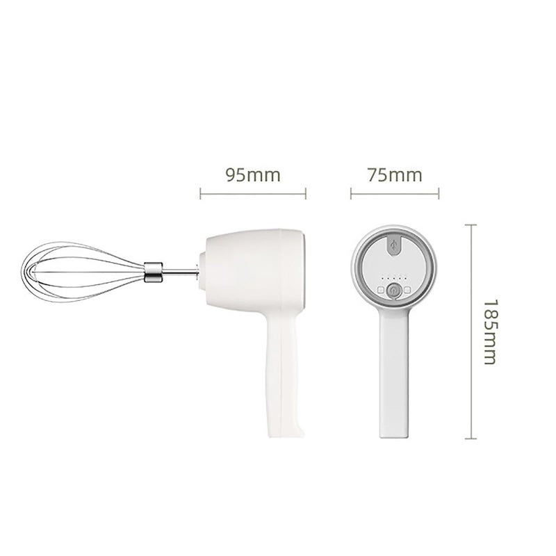 Blender - Small cordless handheld rechargeable whisk powered by USB, convenient kitchen companion for mixing eggs, whipping cream, preparing baking dough, sauces and drinks with ease anytime - Image 2