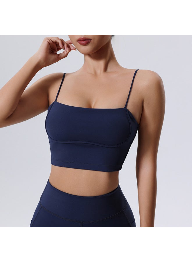 European And American Sports Underwear Women's High-strength Fitness Running Shockproof Yoga Clothes Thin Shoulder Strap Bra Push Up