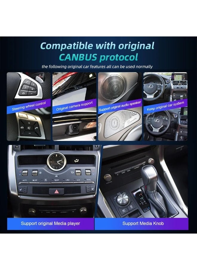 Vierex Android Car Stereo For Lexus RX RX270 RX350 450h 2009-2015 12.3 Multimedia Player With CarPlay Android Auto Wireless 8GB RAM Fast Interface Plug and Play USB WiFi 4G Touchscreen DSP  - Image 4