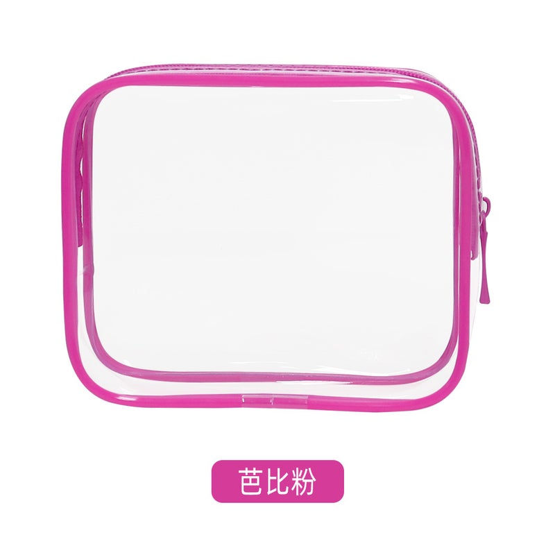 New cosmetic bag high-looking storage bag special large capacity waterproof travel storage bag transparent wash bag portable Barbie Pink