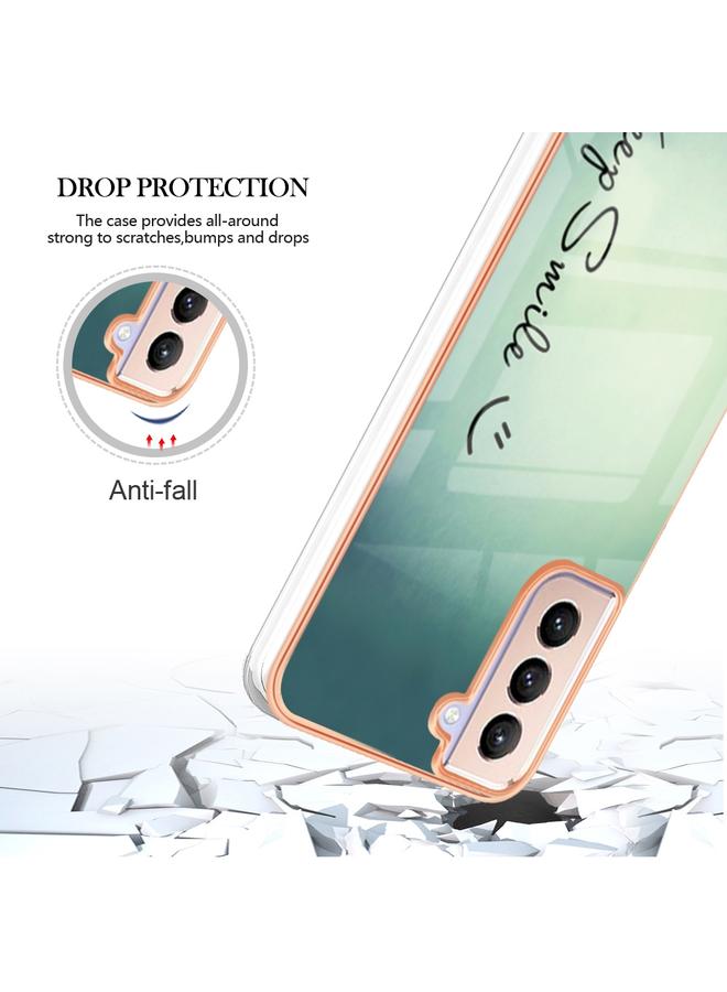 S-TOP Case For Samsung Galaxy S21+ 5G Electroplating Marble Dual-side IMD Phone Case - Image 5