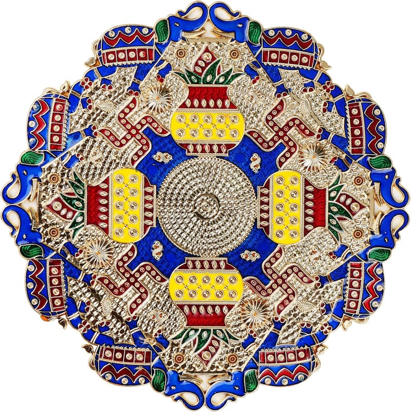 CHERKRAFT قوالب رانغولي أكريليك لعيد ديوالي ملصقات رانغولي يدوية ديكور منزلي أحجار زخرفية للأرضيات (رانغولي 1) - Image 1