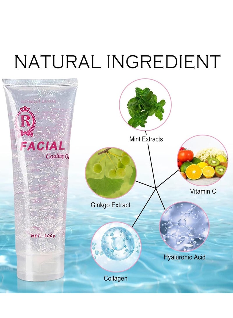 جل تبريد الوجه ، جل ترددات الراديو 300 جرام ، جل موصل للاستخدام مع آلة الوجه بالتردد وجهاز إزالة الشعر بالليزر على الوجه والجسم ، يستخدم لتهدئة البشرة وترطيبها للنساء أو الرجال - Image 4