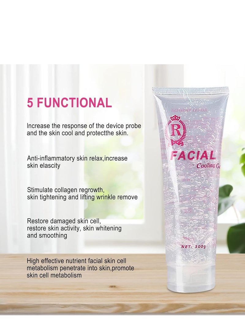 جل تبريد الوجه ، جل ترددات الراديو 300 جرام ، جل موصل للاستخدام مع آلة الوجه بالتردد وجهاز إزالة الشعر بالليزر على الوجه والجسم ، يستخدم لتهدئة البشرة وترطيبها للنساء أو الرجال - Image 5