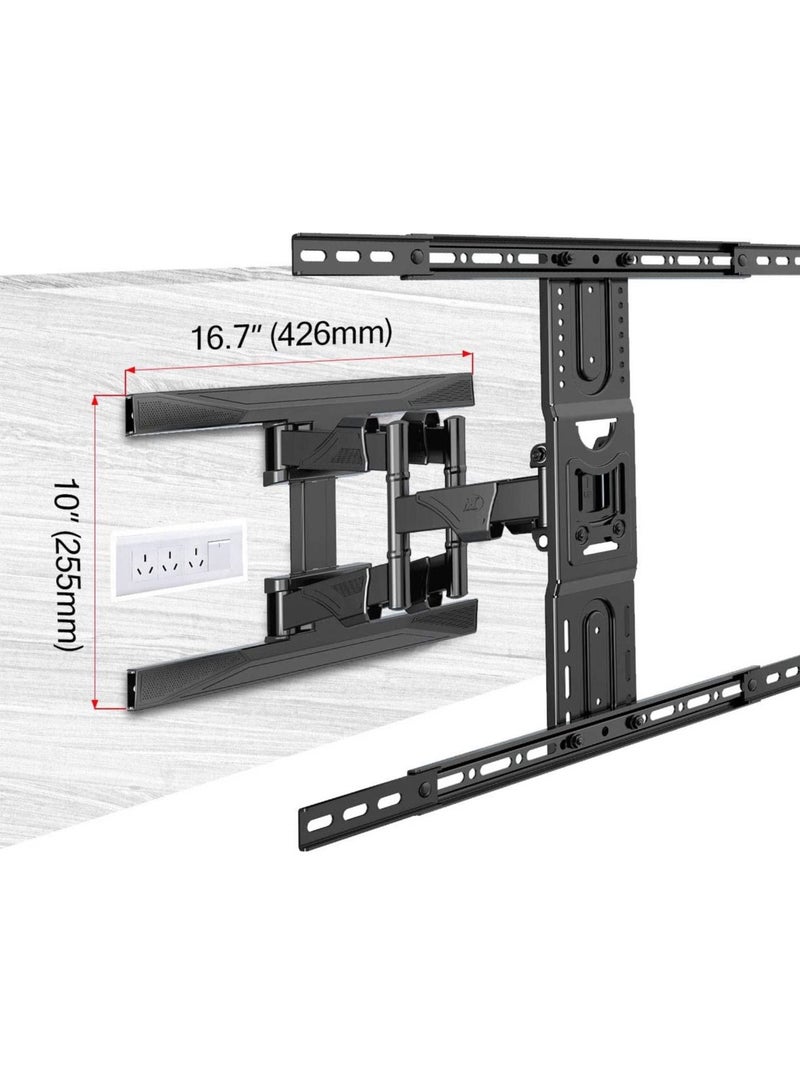Full Motion TV Wall Mount Articulating Swivel TV Bracket for Most 45”-75 inch Flat Screen TV