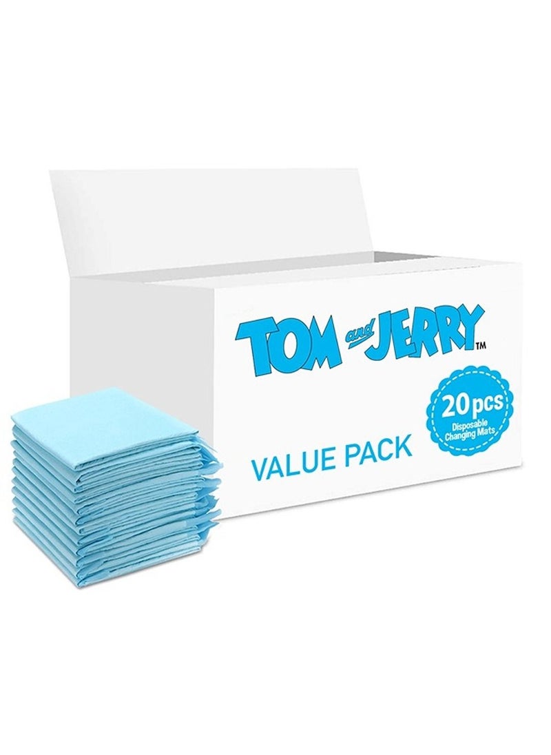 Tom And Jerry Tom And Jerry Disposable Changing Mats, 20 Counts  - Image 1