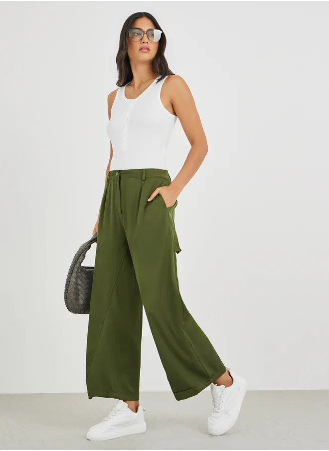 ستايلي Styli Mid Rise Relaxed Fit Pants
