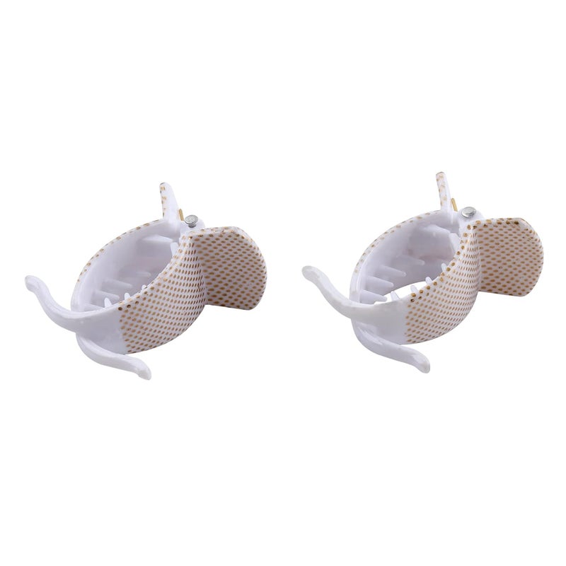 Estele Black Plastic Hair Clutch of Medium Size Trendy Hair Clip for Womensgirls Pack of 2 - Image 1