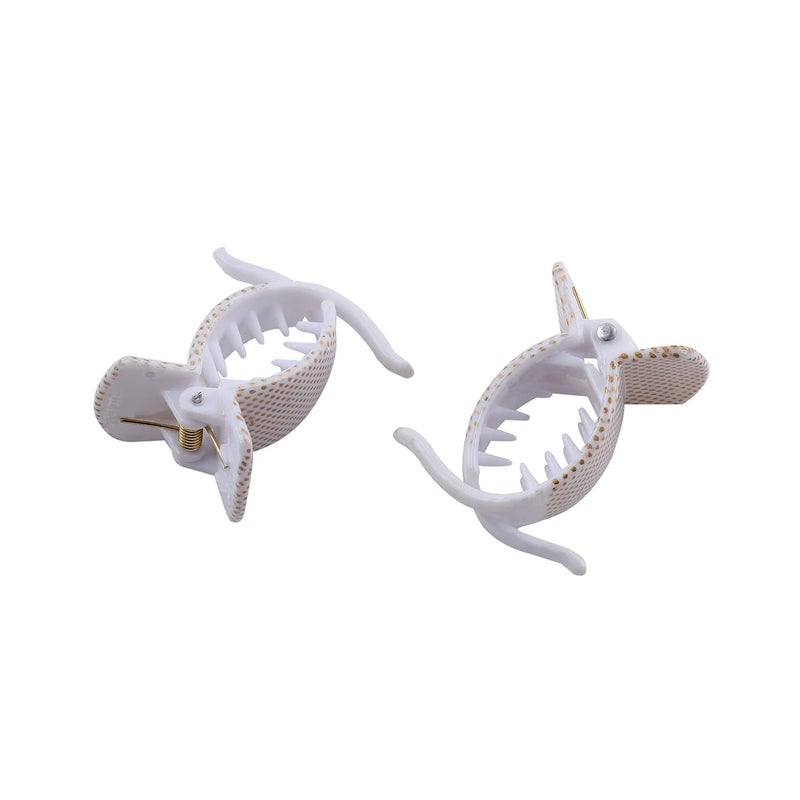 Estele Black Plastic Hair Clutch of Medium Size Trendy Hair Clip for Womensgirls Pack of 2 - Image 5