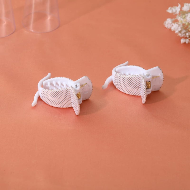 Estele Black Plastic Hair Clutch of Medium Size Trendy Hair Clip for Womensgirls Pack of 2 - Image 2