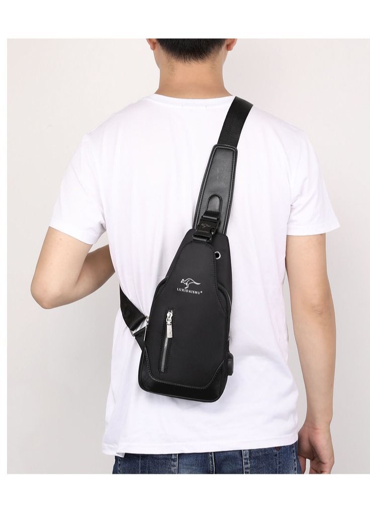 DubaiGallery Men Multifunctional Waterproof Password Anti-theft Chest Bag - Image 1