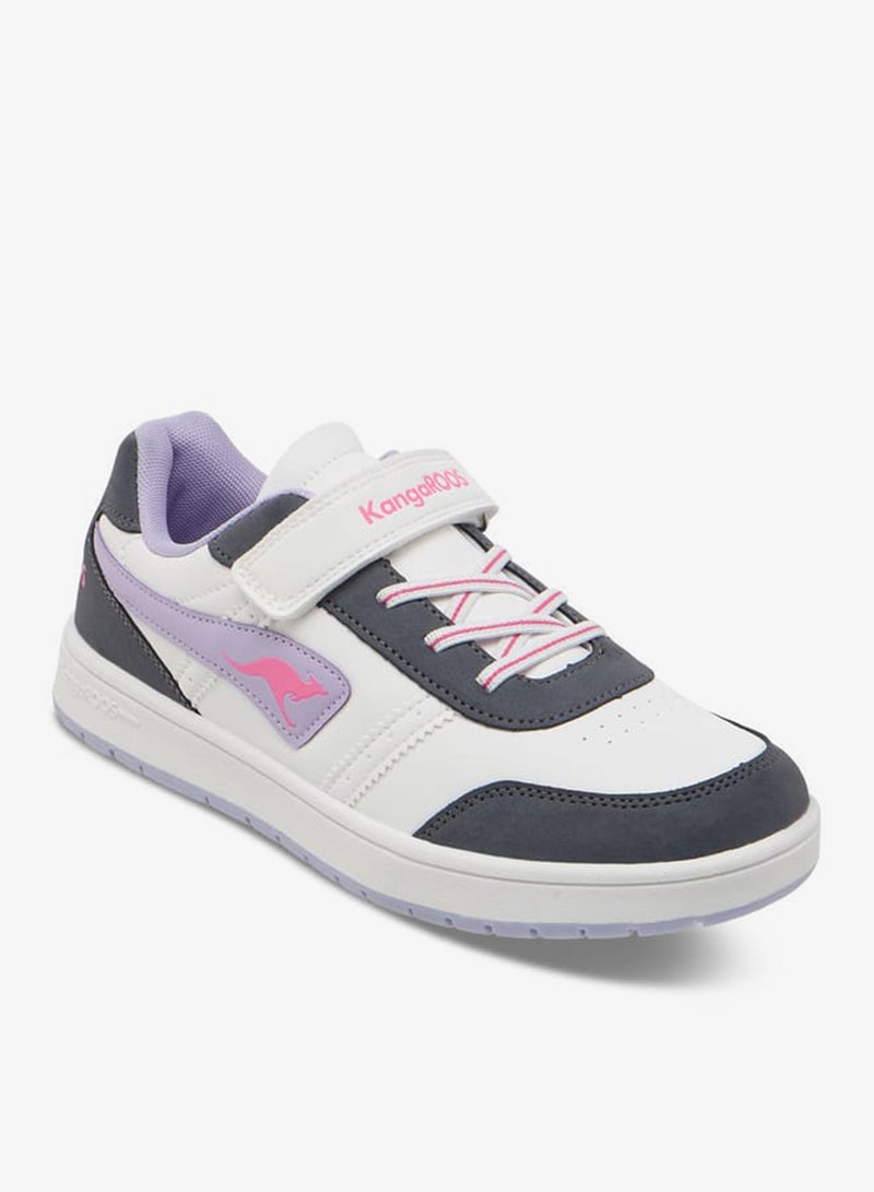 kangaROOS Women's Logo Detail Sports Shoes with Hook and Loop Closure - Image 3