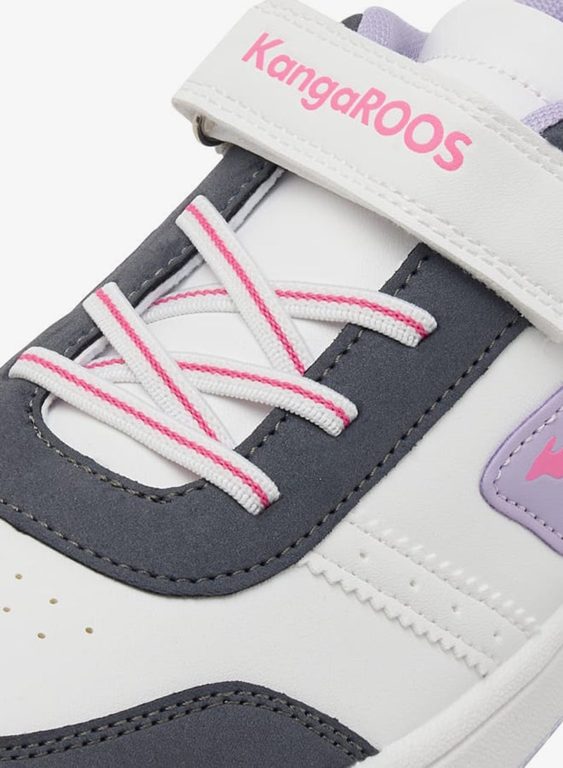 kangaROOS Women's Logo Detail Sports Shoes with Hook and Loop Closure - Image 4