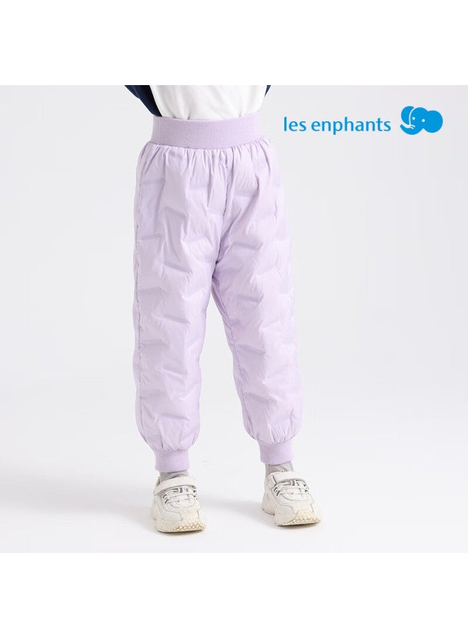 Les enphants Li Ying Fang Children's Down Pants Uni Winter Warm Pants Clove Purple 100 CM - Image 1