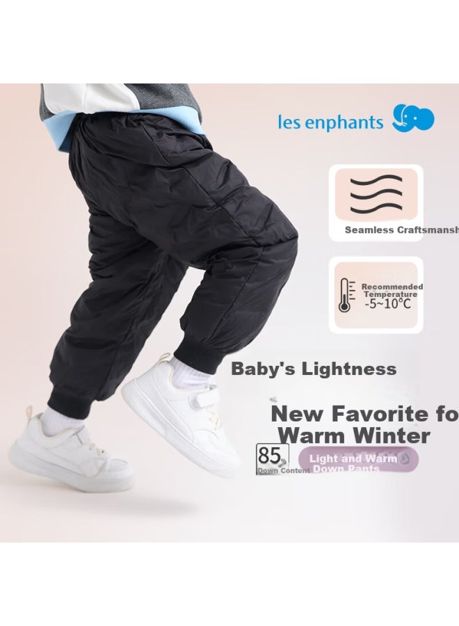 Les enphants Li Ying Fang Children's Down Pants Uni Winter Warm Pants Clove Purple 100 CM - Image 2
