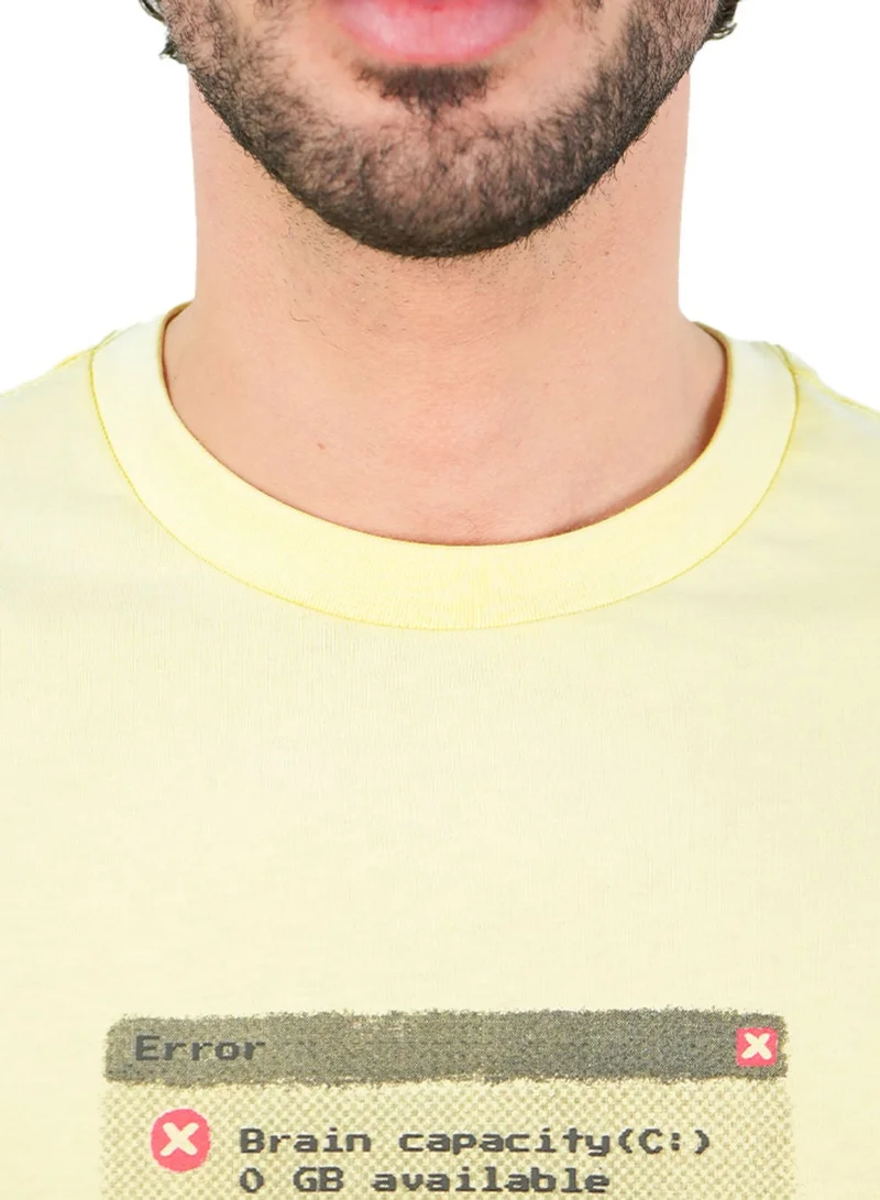 GIORDANO  Men’s Slim Cotton Crew Neck Message Print Tee for Men | Best Price UAE