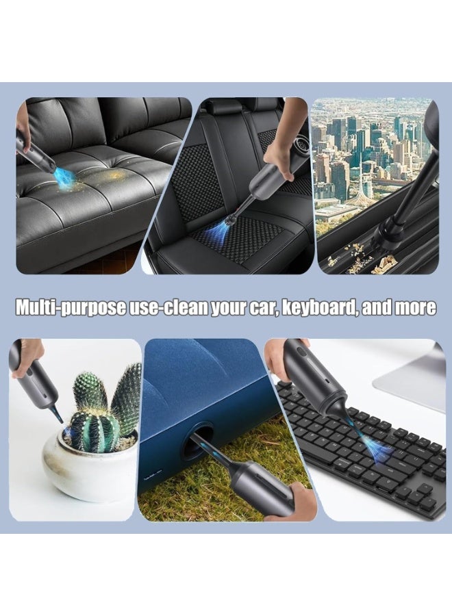 Compact Vacuum & Blower, Cordless Car Vacuum Cleaner with Enhanced Dual Power, Multifunctional Blowing and Suction, Multi Nozzle Kit for Cars & Home Cleaning - Image 4