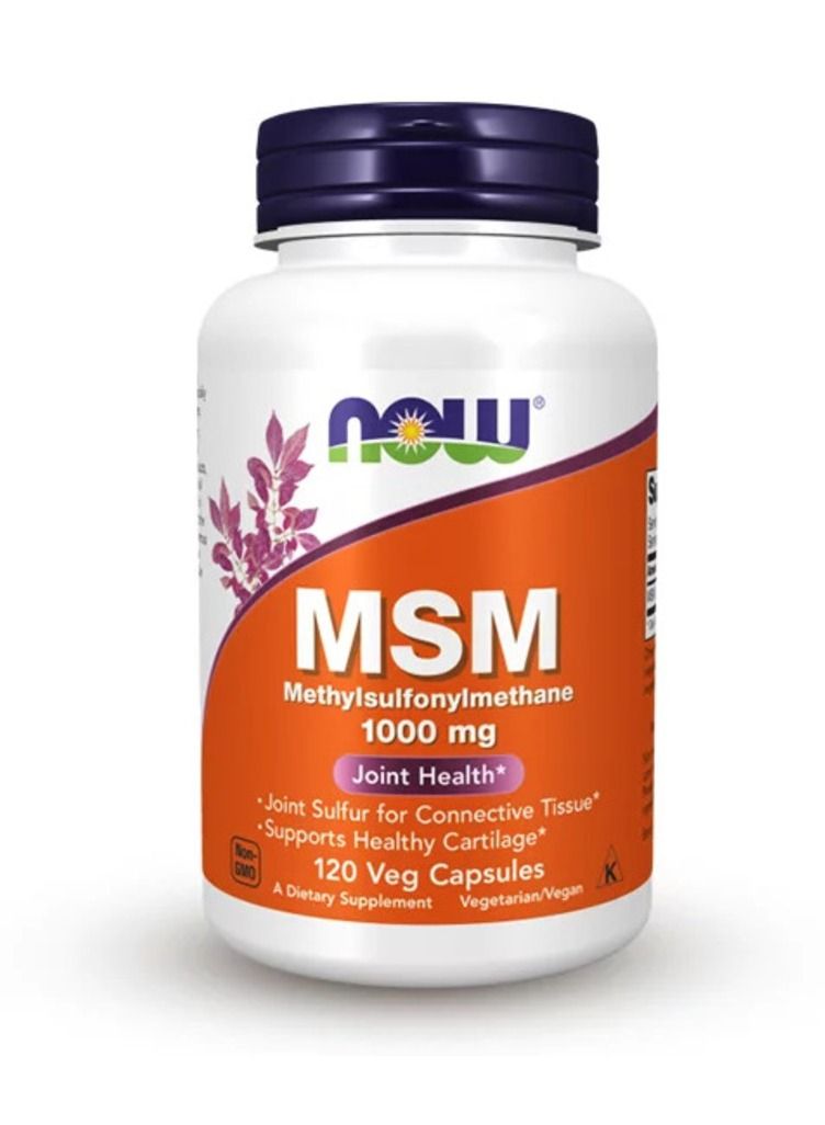 ناو MSM ، ميثيل سلفونيل ميثان ، 1000 ملغم ، 120 كبسولة نباتية