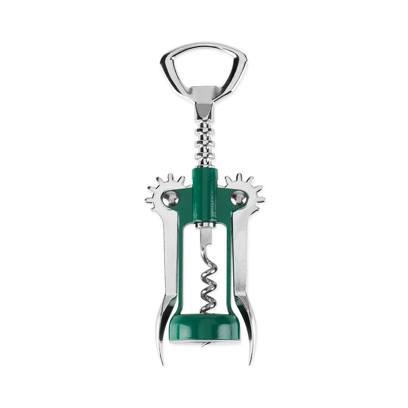 True Soar Winged Corkscrew Wine Opener Manual Heavy Duty Stainless Steel Cork Openers in Chrome Finish Home Bar Accessories Bar Tools Set of 1 Green