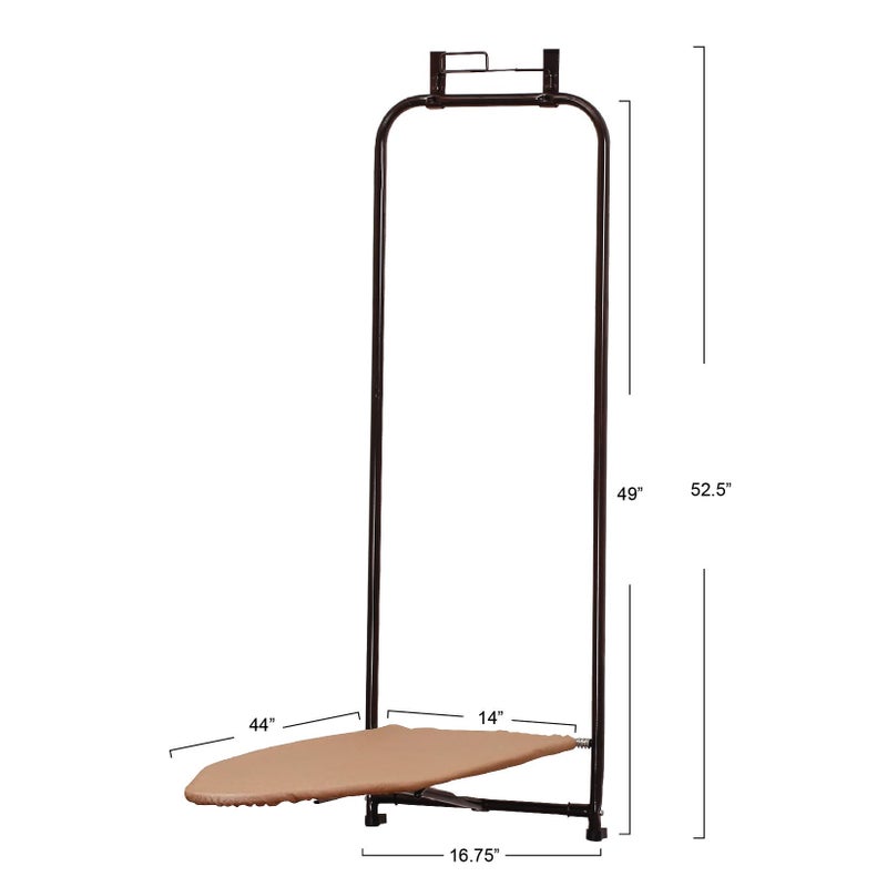 Household Essentials Over-The-Door Steeltop Ironing Board - Image 2