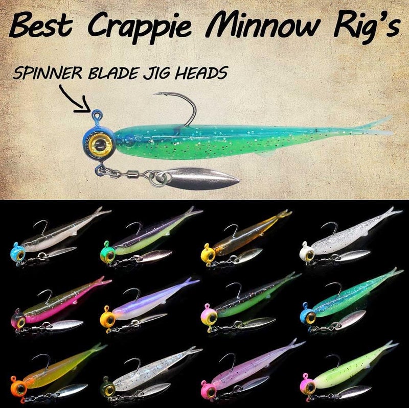 XFISHMAN Crappie-Baits- Plastics-Jig-Heads-Kit-Shad-Minnow-Fishing-Lures-for Crappie-Panfish-Bluegill-40 &135 Piece Kit - Image 5