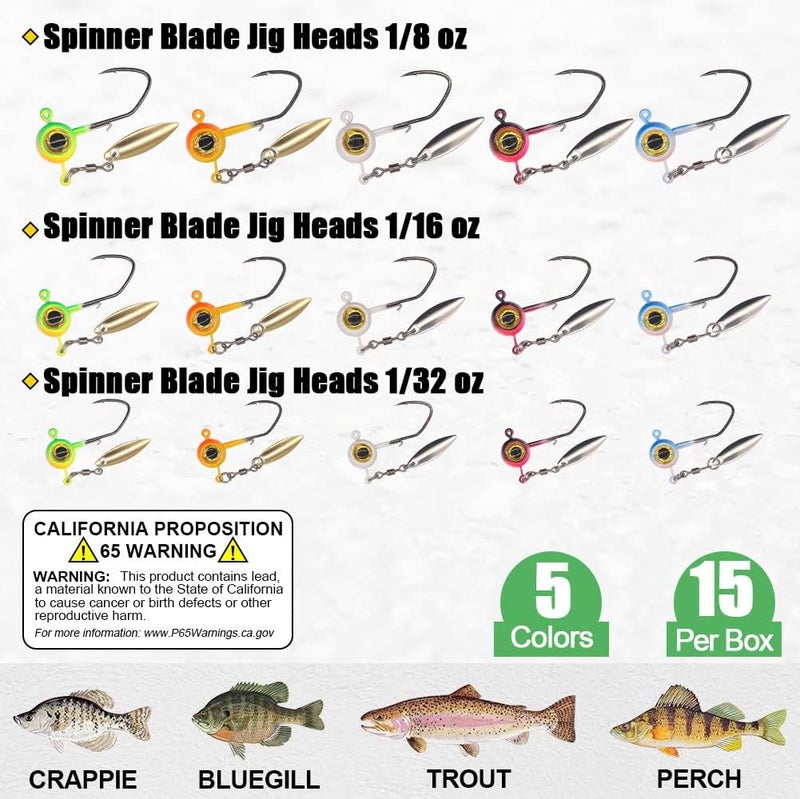 XFISHMAN Crappie-Baits- Plastics-Jig-Heads-Kit-Shad-Minnow-Fishing-Lures-for Crappie-Panfish-Bluegill-40 &135 Piece Kit - Image 4