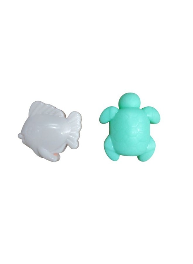 Diy Magic Sand with 2 Animal Moulds - Underwater World Play Dough set Plasticine Color Mud Set Castle Modeling Clay kit DIY Slime Toys (Lemon Color)  - Image 2