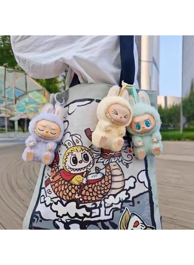(Blind Box) Labobo soft stuffed doll, comes in multiple styles, as a stylish and beautiful accessory, has many uses for children and adult girls, equipped with a hanging ring, perfect as a keychain or bag decoration  - Image 3