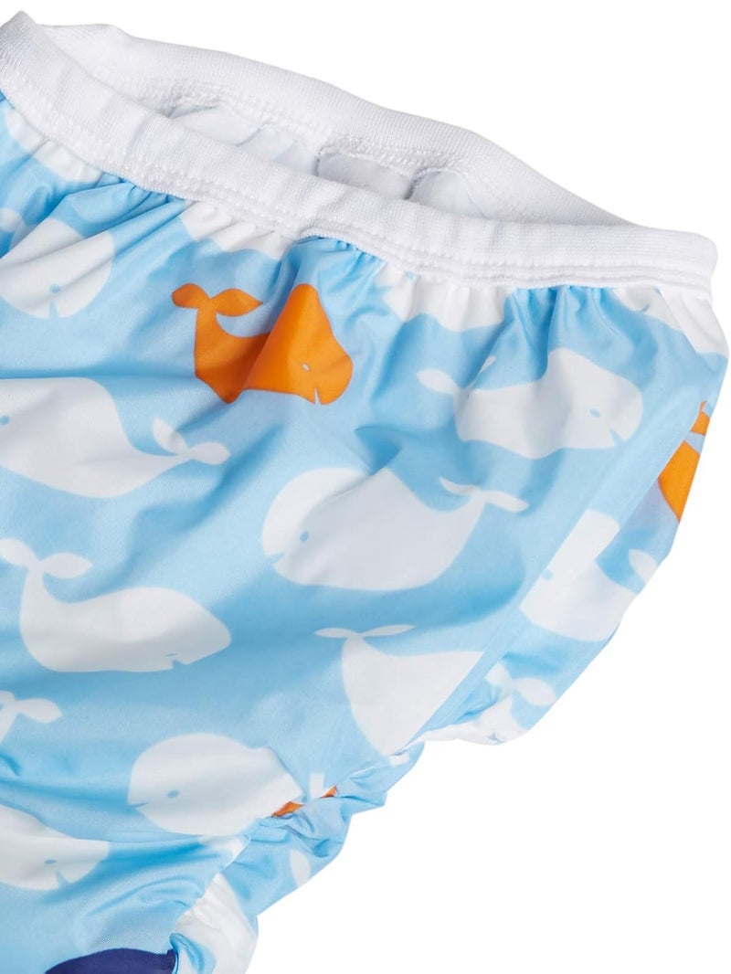 Kushies Baby Waterproof Training Pant 2933 Pounds Blue Whales Medium - Image 2