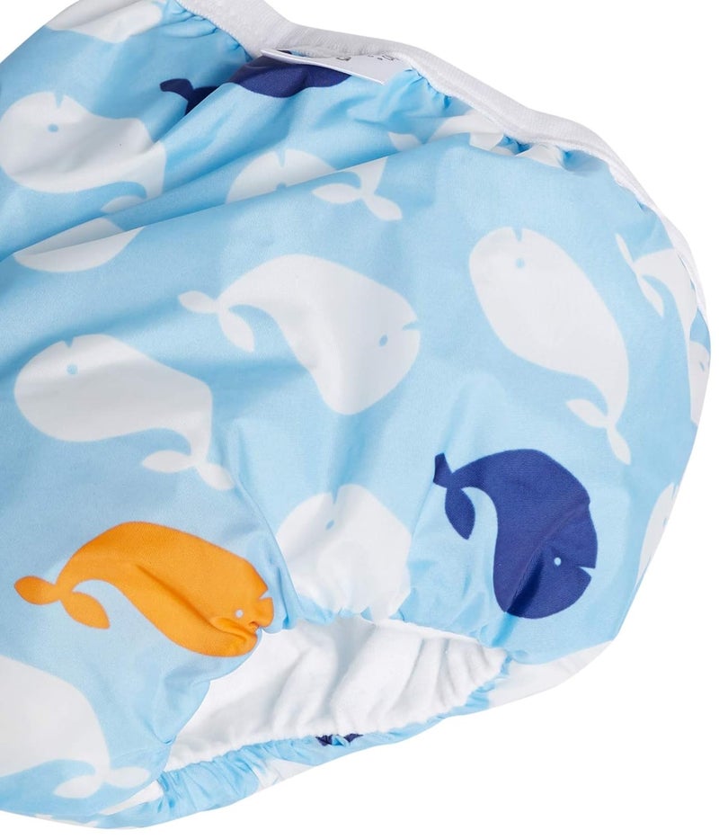 Kushies Baby Waterproof Training Pant 2933 Pounds Blue Whales Medium - Image 3