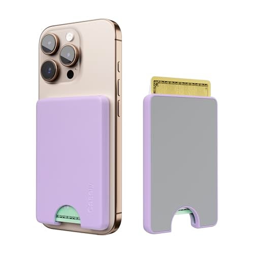 Casely MagWallet | Light Purple | Slim Wallet Card Holder | Compatible with MagSafe | Soft-Touch Hard Silicone | Holds Up to 3 Cards - Image 5