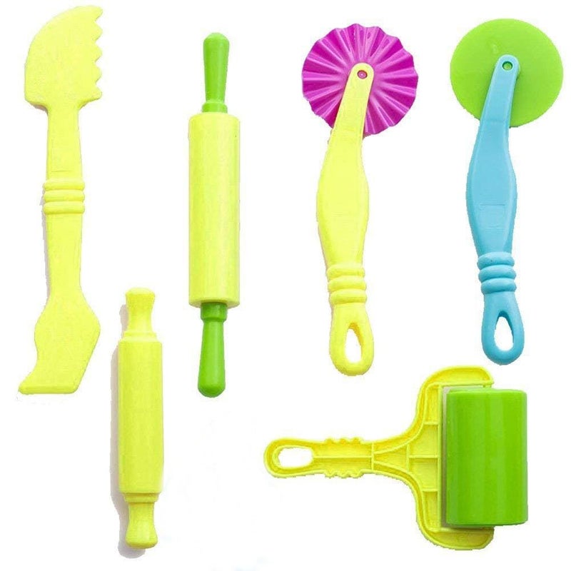 Carykon Clay and Dough Tools Kit for Kids 6 Pieces Assorted Colors - Image 2