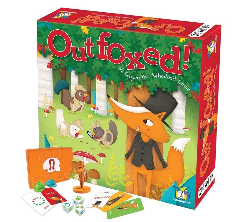 Gamewright OUTFOXED  A CLASSIC WHO DUNNIT GAME FOR PRESCHOOLERS  4 players - Image 1