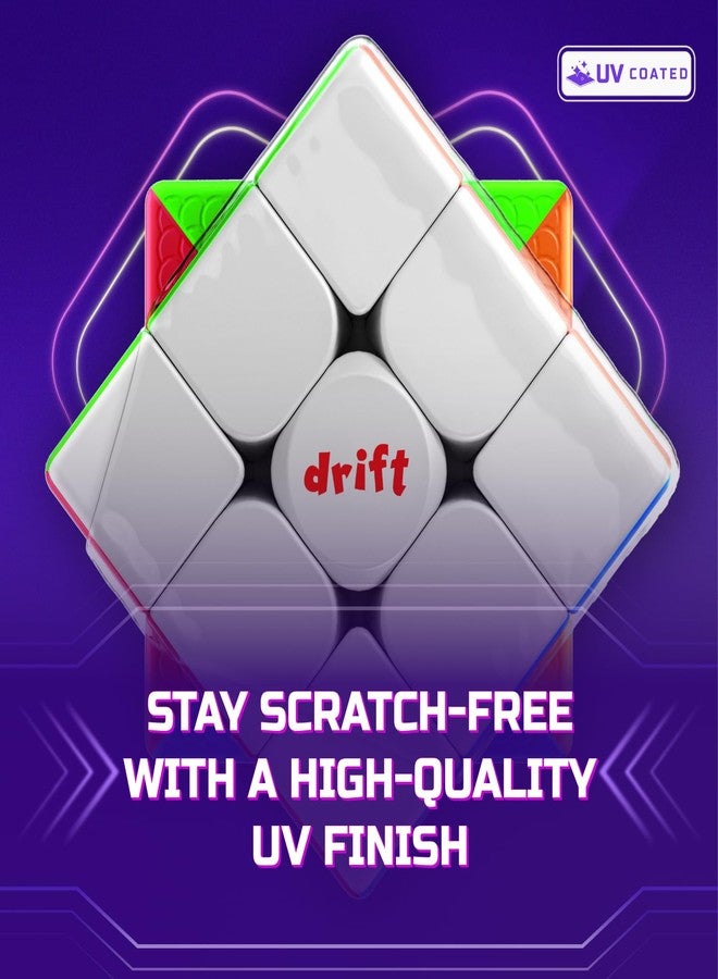 Cubelelo Drift 3M v3 3x3 (Magnetic UV Coated) Speedcube - New Version | Premium Glossy Finish, Ultra Fast & Smooth Turns, Enhanced Auto-Alignment with 48 Magnets | Puzzle Cube for Kids & Adults - Image 2