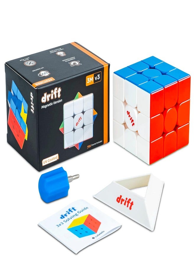 Cubelelo Drift 3M v3 3x3 (Magnetic UV Coated) Speedcube - New Version | Premium Glossy Finish, Ultra Fast & Smooth Turns, Enhanced Auto-Alignment with 48 Magnets | Puzzle Cube for Kids & Adults - Image 1