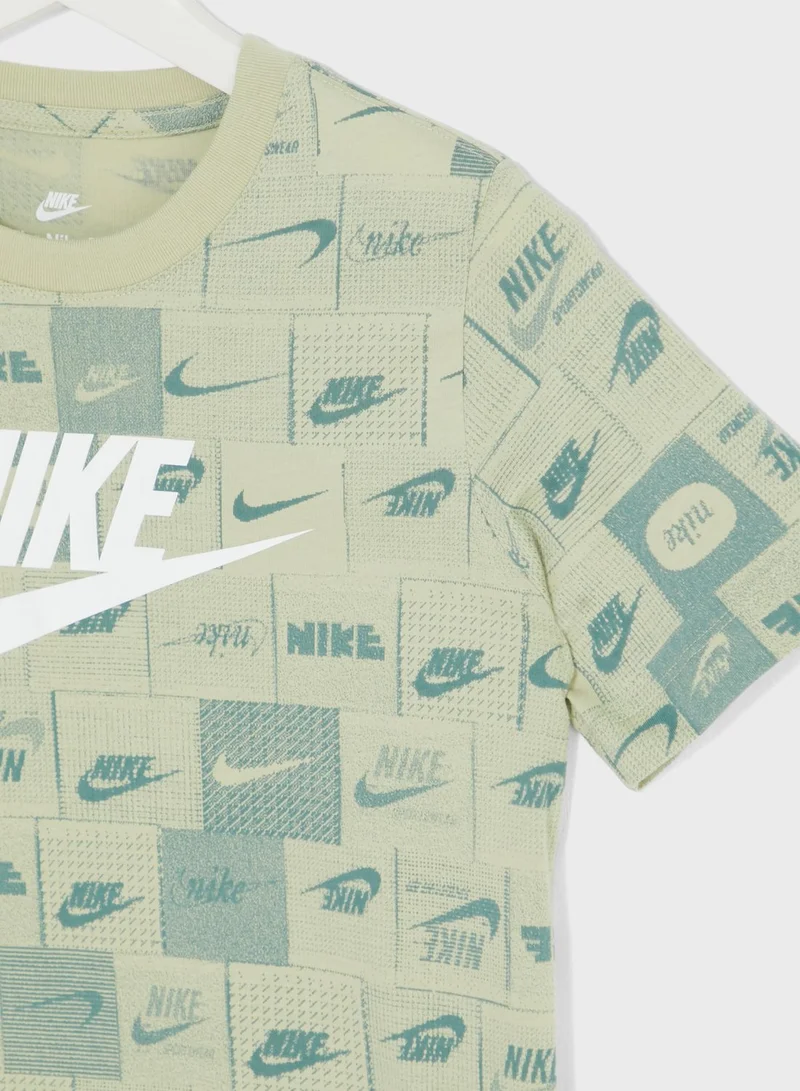 Nike Nsw Club All Over Printed Hybrid T-Shirt