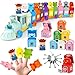 Kimicare Learning Montessori Toys for Toddlers Sensory Farm Animals Train Toys with 10 Finger Puppets 1 Farmer Counting Matching Sorting Barns with Keys Birthday Gifts Christmas Stocking Stuffers - Image 2
