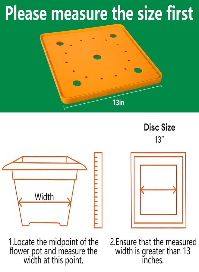 LFUTARI 13" Square Planter Insert, Reusable Large Plant Pots Insert with Liner and Drainage Holes, Plastic Pot Fillers for Indoor and Outdoor Plants Growth Reduce Soil Usage - Image 4