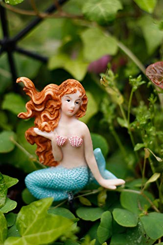 MUAMAX Miniature Mermaid Garden Stakes Mermaid Picks for Plants Fairy Garden Decorative Figurines Accessories Outdoor Micro Landscape Ornaments Succulent Decorations (Color) - Image 2