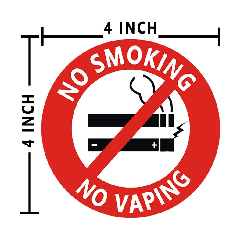 Besttile No Smoking No Vaping Sign Sticker, 15 Pcs No Smoke Labels for House,Home & Business. - Image 2