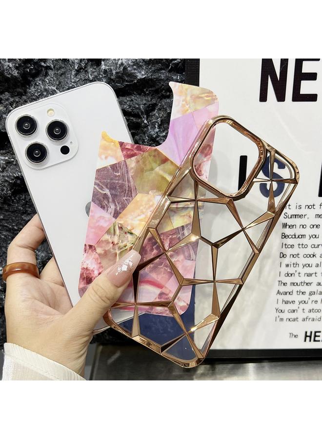 S-TOP Case For iPhone 14 Pro Water Cube Marble Electroplating TPU Phone Case - Image 3